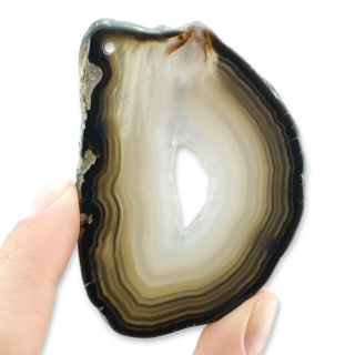 Agate slice with hole 70x50 mm no 327