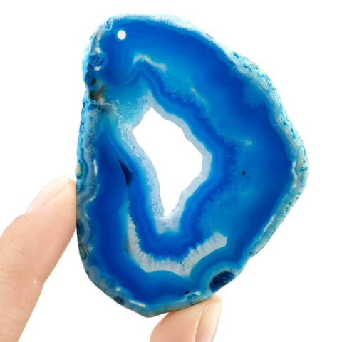 Agate slice with hole 70x53 mm no 482 Agate slice with hole 70x53 mm no 482