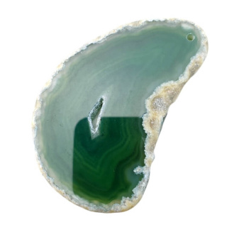Agate slice with hole 71x43 mm no 521