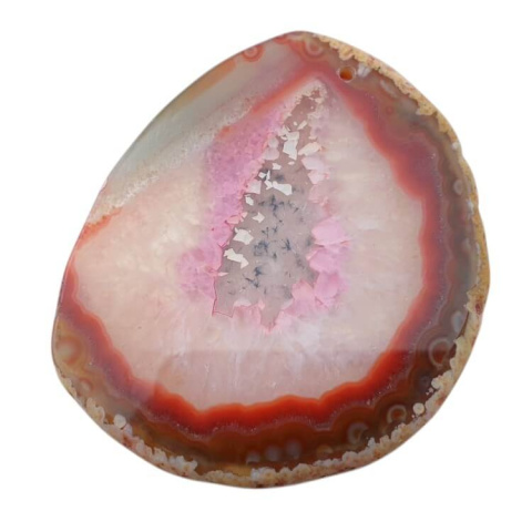 Agate slice with hole 71x60 mm no 474 Agate slice with hole 71x60 mm no 474