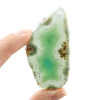 Agate slice with hole 72x36 mm no 541