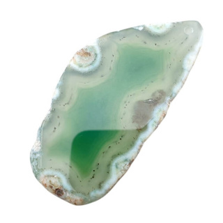Agate slice with hole 72x36 mm no 541