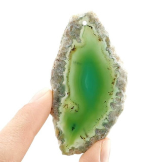 Agate slice with hole 72x38 mm no 553