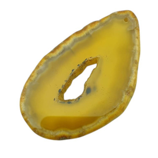 Agate slice with hole 72x43 mm no 358