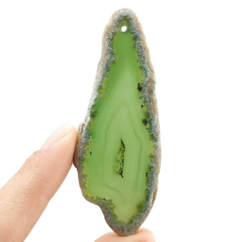 Agate slice with hole 73x28 mm No 530