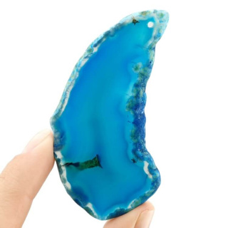 Agate slice with hole 73x34 mm no 512