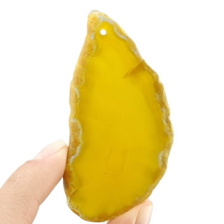 Agate slice with hole 73x36 mm no 370
