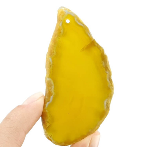 Agate slice with hole 73x36 mm no. 370 Agate slice with hole 73x36 mm no. 370