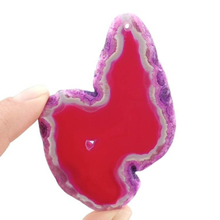 Agate slice with hole 73x51 mm no 451