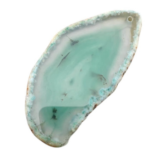 Agate slice with hole 74x38 mm no 546