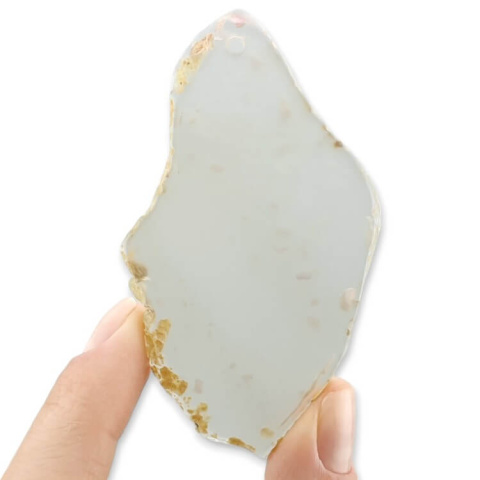 Agate slice with hole 74x43 mm no 330 Agate slice with hole 74x43 mm no 330