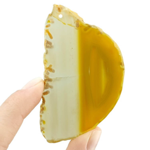 Agate slice with hole 74x44 mm no 343 Agate slice with hole 74x44 mm no 343
