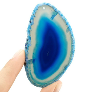 Agate slice with hole 74x44 mm no 506