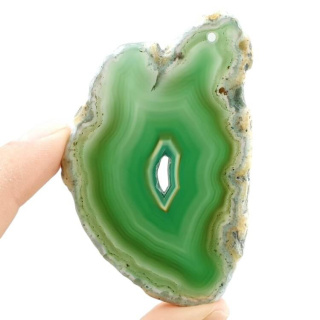 Agate slice with hole 74x47 mm no 529