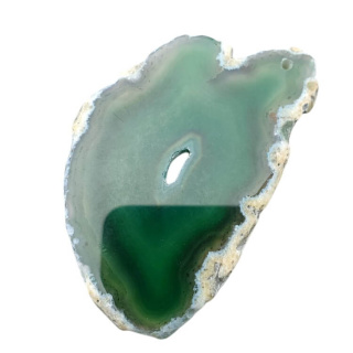 Agate slice with hole 74x47 mm no 529