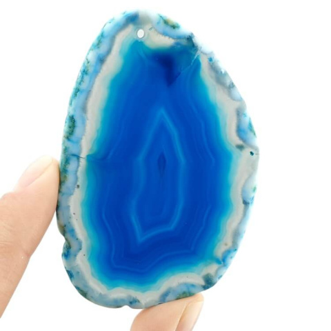 Agate slice with hole 74x48 mm no 481 Agate slice with hole 74x48 mm no 481