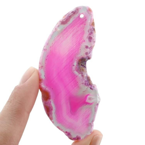 Agate slice with hole 75x32 mm no. 456 Agate slice with hole 75x32 mm no. 456