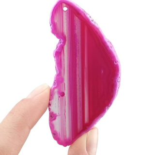 Agate slice with hole 75x35 mm no 452