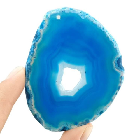 Agate slice with hole 75x58 mm no. 498 Agate slice with hole 75x58 mm no. 498