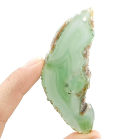 Agate slice with hole 76x30 mm no. 524 Agate slice with hole 76x30 mm no. 524
