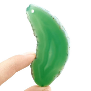 Agate slice with hole 76x33 mm no 538
