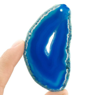 Agate slice with hole 76x42 mm no 511
