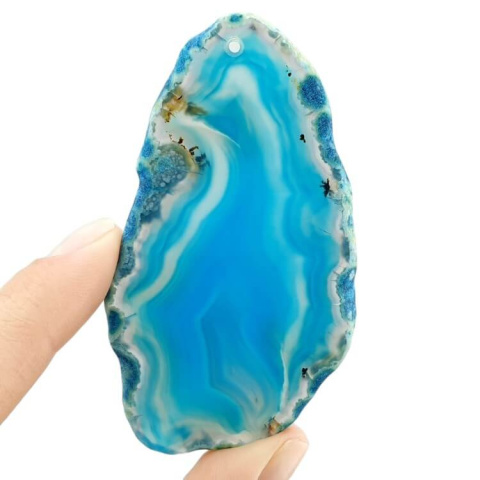 Agate slice with hole 76x43 mm no 493 Agate slice with hole 76x43 mm no 493