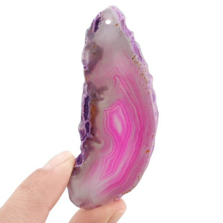 Agate slice with hole 77x30 mm no 460