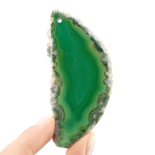 Agate slice with hole 77x35 mm no 534