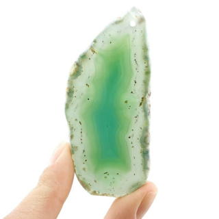 Agate slice with hole 77x35 mm no 556
