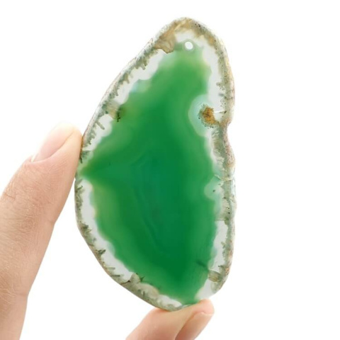 Agate slice with hole 77x41 mm no 542 Agate slice with hole 77x41 mm no 542
