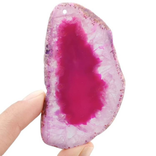 Agate slice with hole 77x44 mm no 469