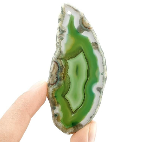 Agate slice with hole 78x36 mm no 523 Agate slice with hole 78x36 mm no 523