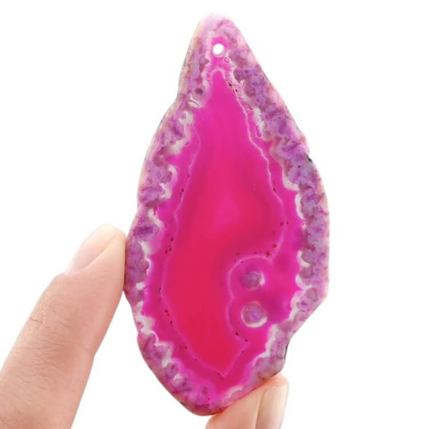 Agate slice with hole 78x40 mm no. 465 Agate slice with hole 78x40 mm no. 465