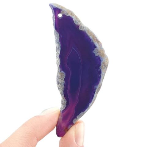 Agate slice with hole 79x30 mm No 427 Agate slice with hole 79x30 mm No 427