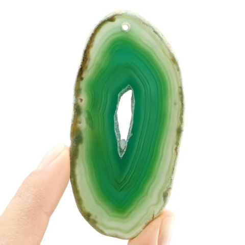 Agate slice with hole 79x38 mm No 520 Agate slice with hole 79x38 mm No 520