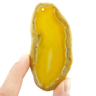 Agate slice with hole 79x39 mm no 362