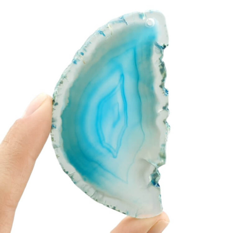 Agate slice with hole 79x45 mm no 492 Agate slice with hole 79x45 mm no 492