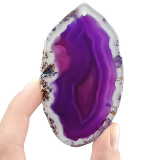 Agate slice with hole 79x46 mm no. 385