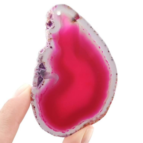 Agate slice with hole 79x50 mm no. 458 Agate slice with hole 79x50 mm no. 458
