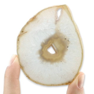 Agate slice with hole 80x66 mm no. 332