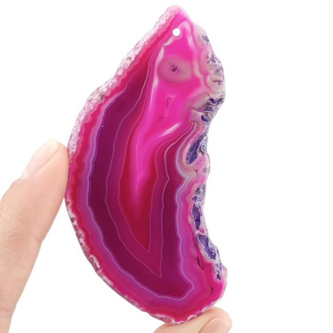 Agate slice with hole 81x37 mm no 448 Agate slice with hole 81x37 mm no 448