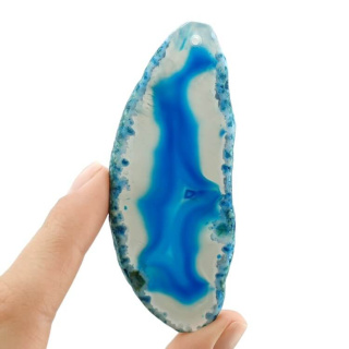 Agate slice with hole 82x34 mm No 491