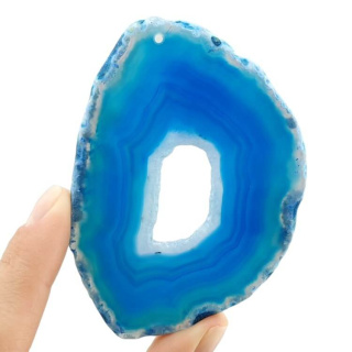 Agate slice with hole 82x57 mm No 494