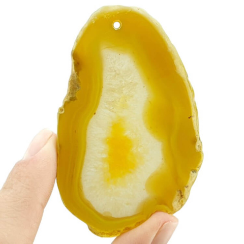 Agate slice with hole 82x59 mm no 347 Agate slice with hole 82x59 mm no 347