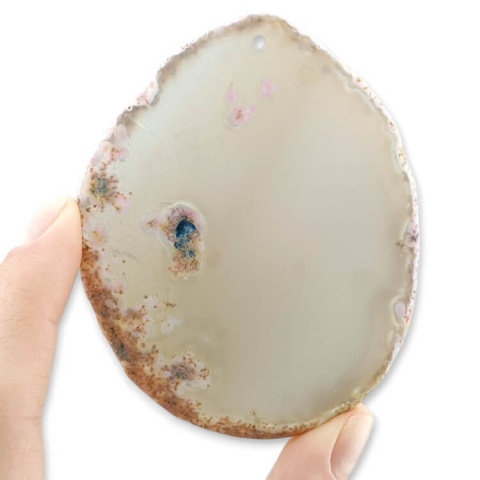 Agate slice with hole 83x64 mm no. 326 Agate slice with hole 83x64 mm no. 326