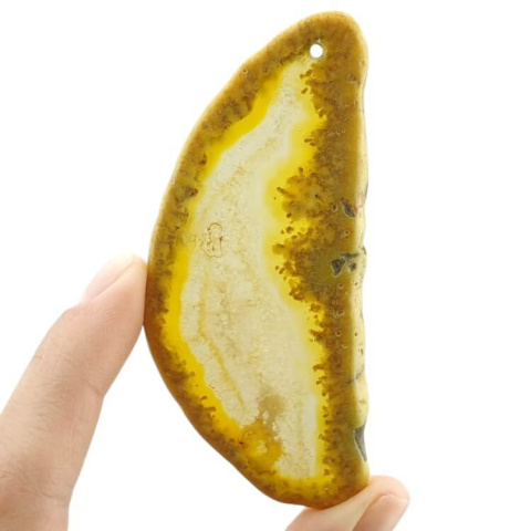 Agate slice with hole 84x38 mm no 374 Agate slice with hole 84x38 mm no 374