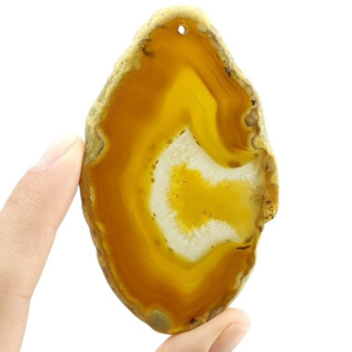 Agate slice with hole 84x51 mm no. 344