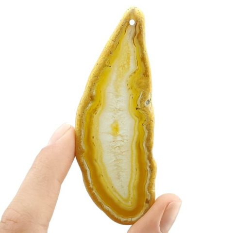 Agate slice with hole 85x32 mm no. 345 Agate slice with hole 85x32 mm no. 345