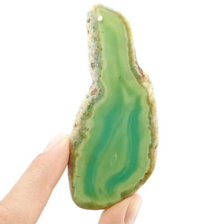 Agate slice with hole 86x38 mm no. 531